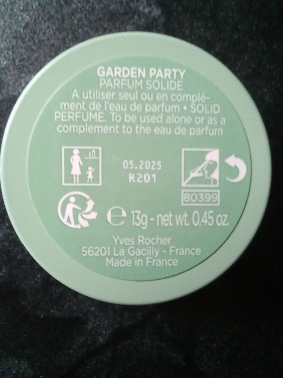 Твердый аромат Yves Rocher ив роше garden party