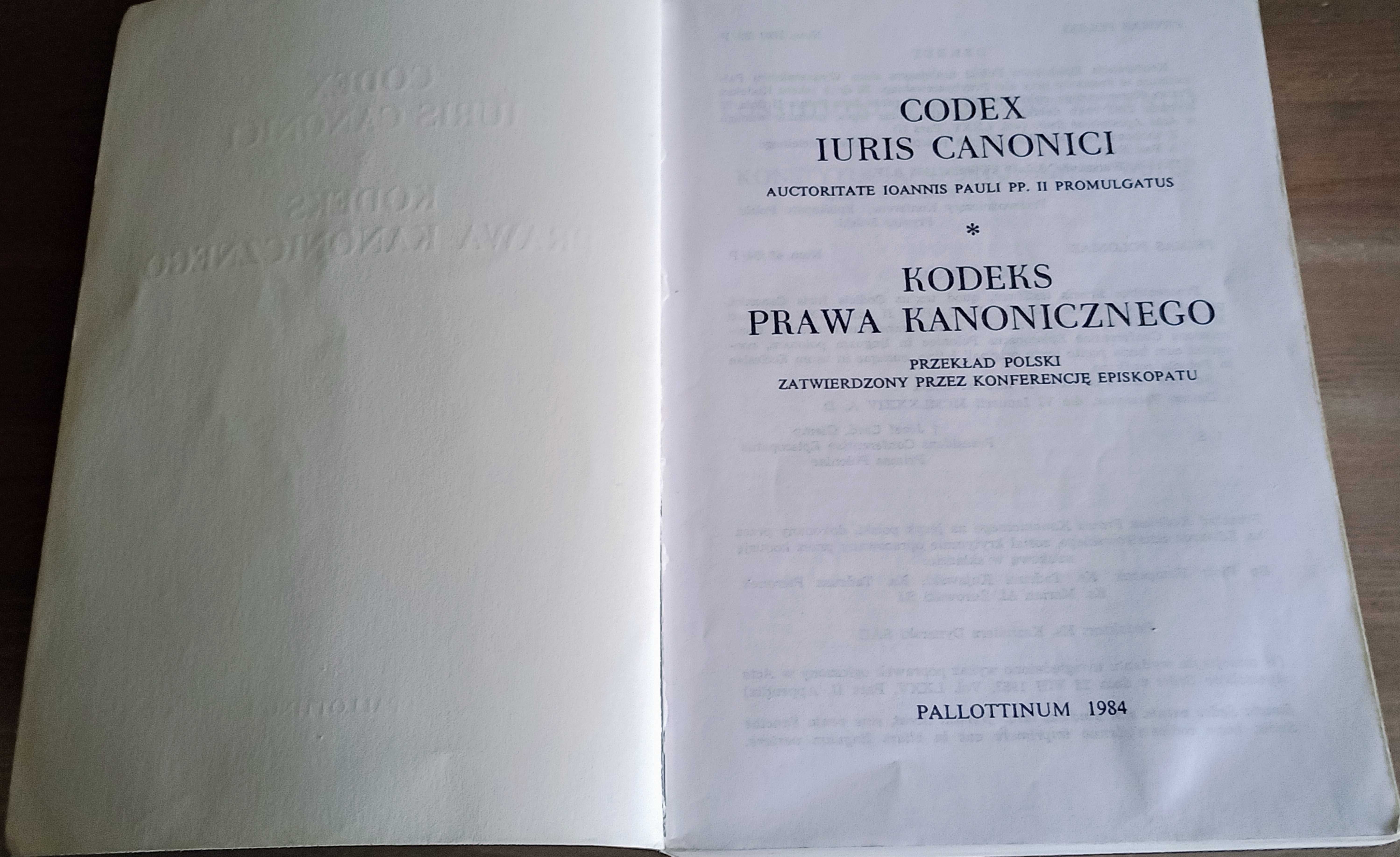 Kodeks Prawa Kanonicznego Codex Iuris Canonici Pallottinum