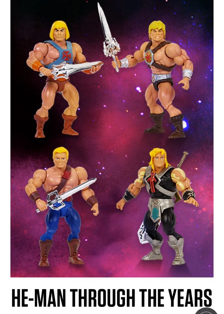 Masters of the Universe Origins He-Man 40th Anniversary 4-Pack