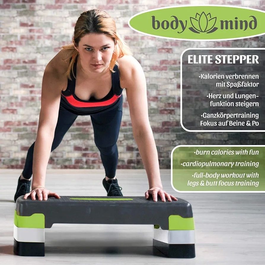 Stepper aerobik fitness Body & Mind® Aerobic Stepper Elite 3-stopniowy