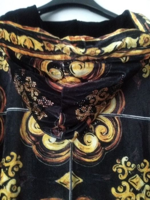 TATU FASHION! Nowy dres welurowy z kapturem S