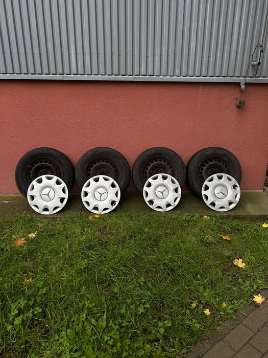 Koła zimowe opony 185/65R15 R15 felgi 15 oraz kołpaki Mercedes