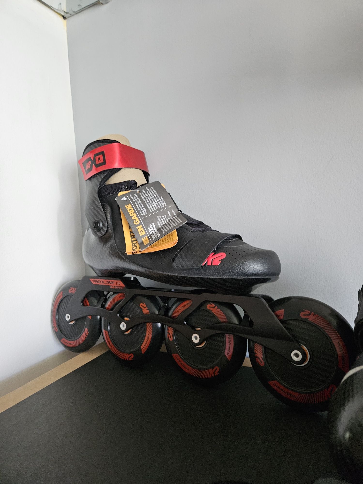 Rolki K2 Redline 110 Carbon - Czarno/Czerwone r.44