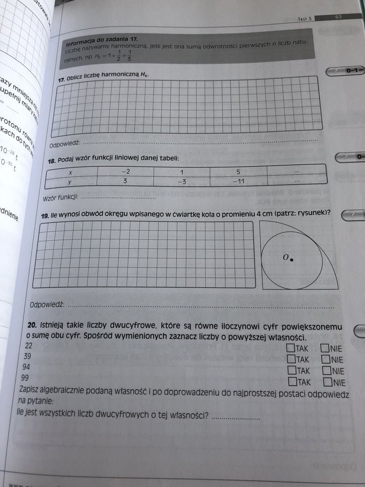 Matematyka testy 7/8 klasa szkoła podstawowa