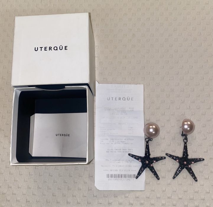Brincos Uterque novos originais