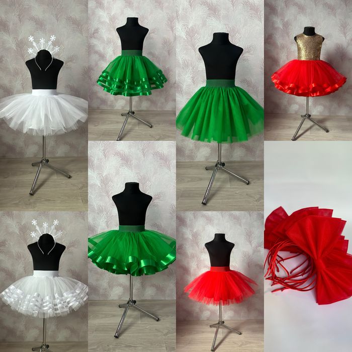 Фатинова спідниця в наявності червона рожева льодяник блакитна біла