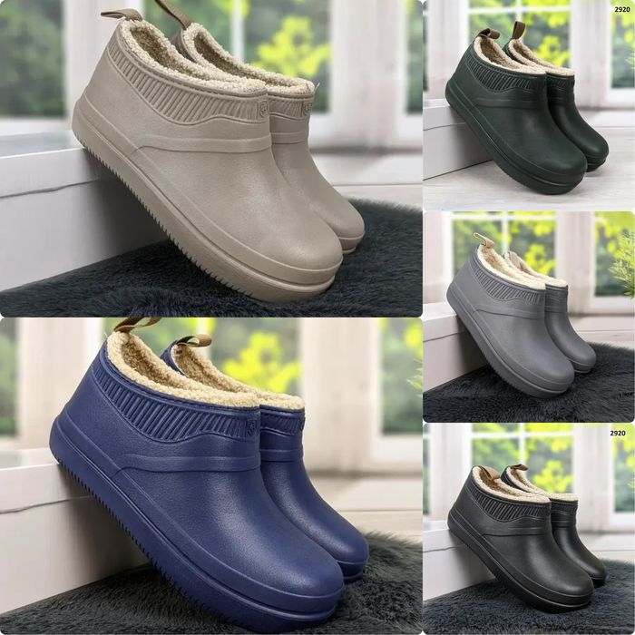 Сучасні калоши, хутряні теплі галоши 37-41 р (к7002)