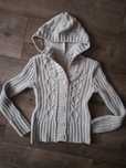 Sweter z kapturem roz M