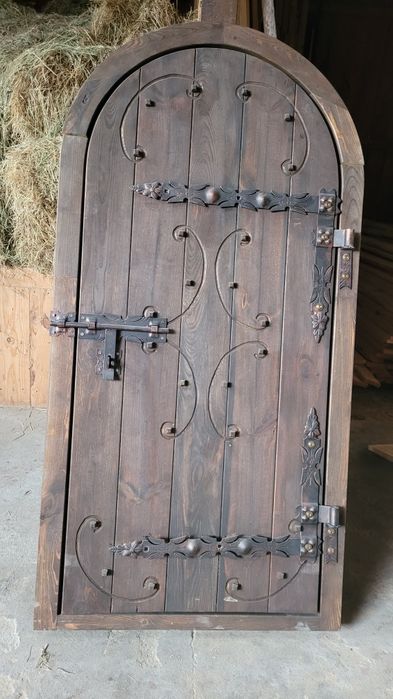 Zawias drzwiowy kuty narożny 50cm Zawias garażowy 6 elem.haki komplet