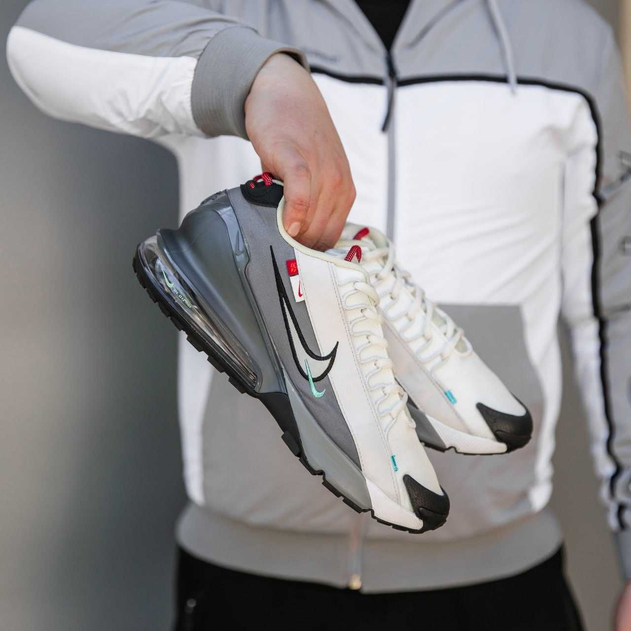Чоловічі кросівки Nike Air  max 270 білий з сірим  2683 СУПЕР
