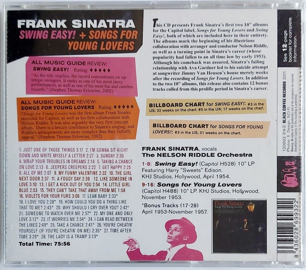 Frank Sinatra Swing Easy + Songs For Young  Lovers 2011r