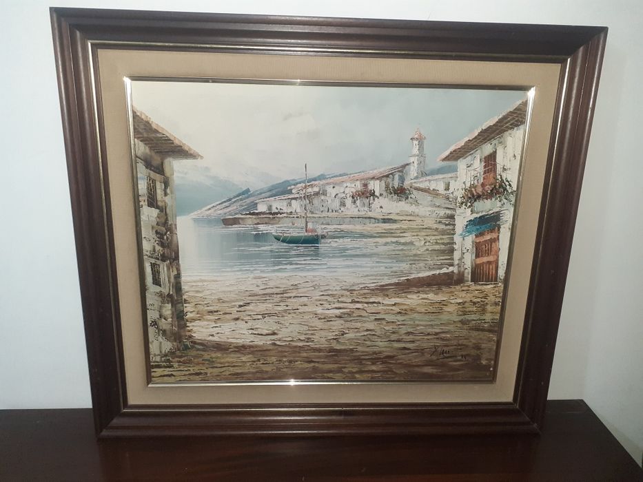Quadro com pintura a óleo