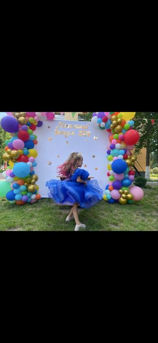 Сукня синя випускна вечірня дитяча