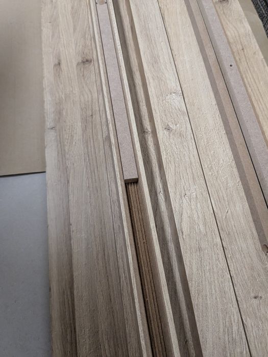 Lamele Lamelki drewniane Dąb nowe ścienne 280cm okleina MDF solidne
