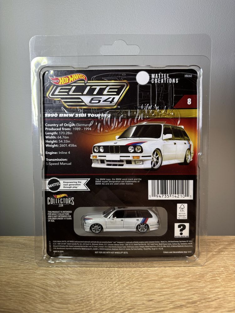 Hot Wheels Elit 64 1990 BMW 318i Turing