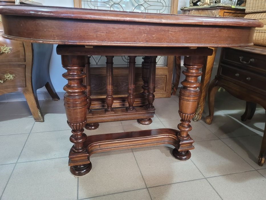 Stół dębowy eklektyczny rozkładany  antyk