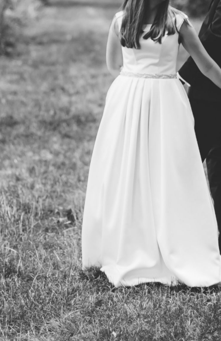 Suknia ślubna model MAY Nabla gładka bez koronek
