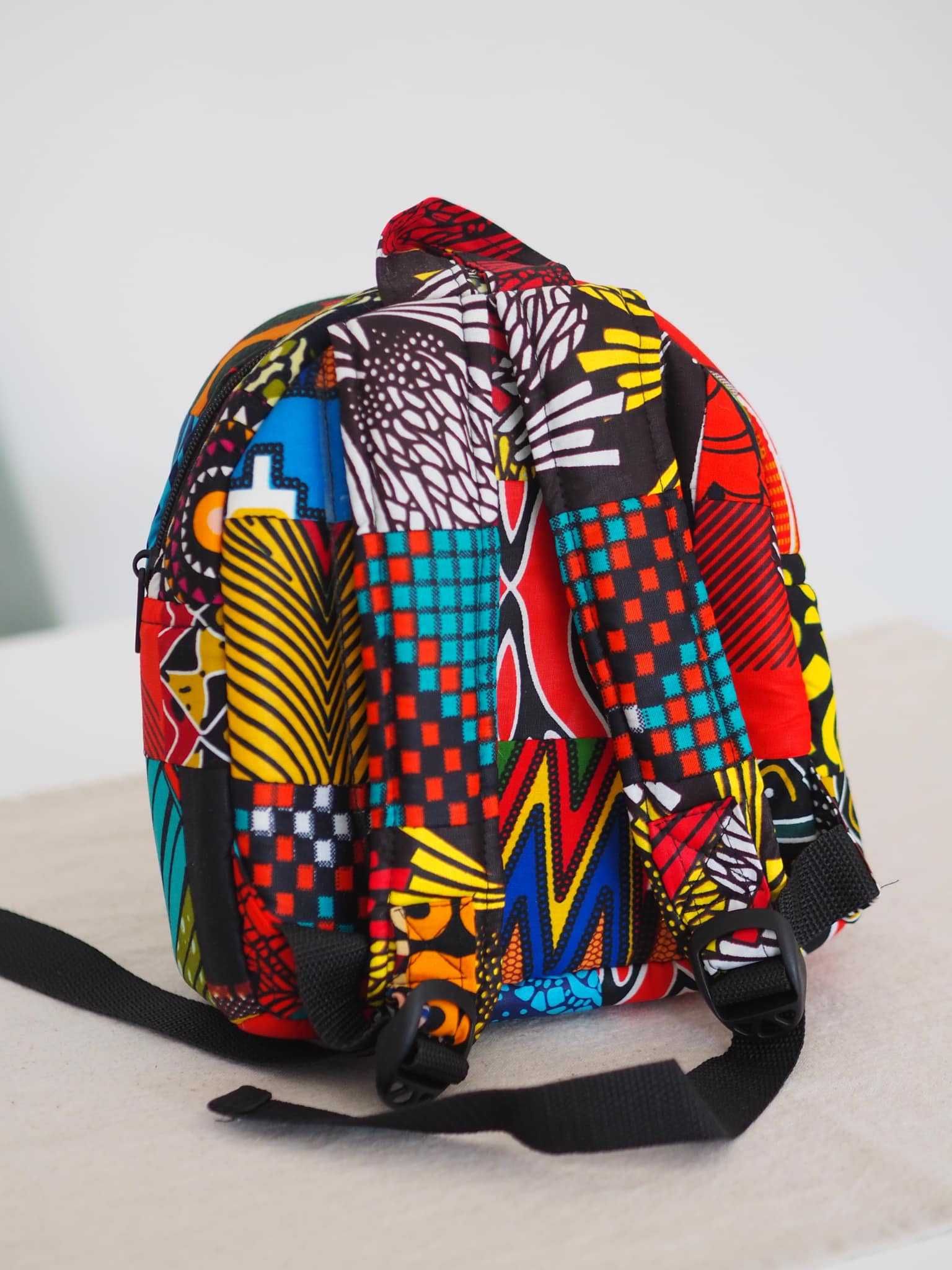 Mochilas Pequenas Capulana Moçambicana feitas à Mão