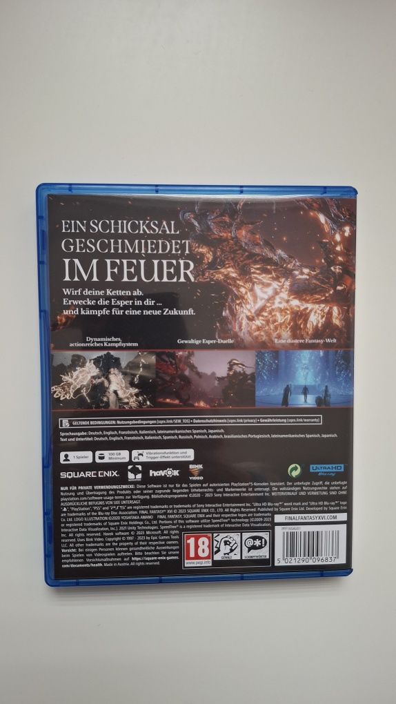 Gra Final fantasy 16 na PS5 stan jak nowy