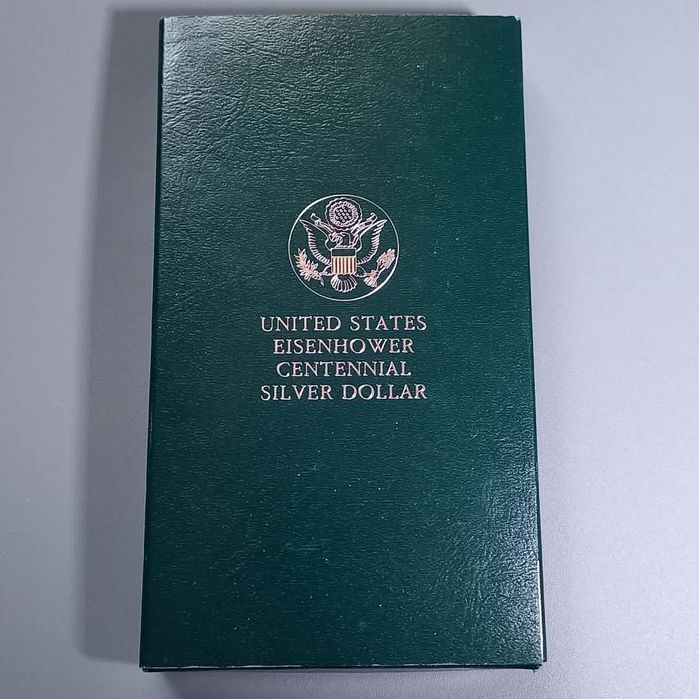 Долар США" 100 років від народження Ейзенхауера" 1990р.СРІБЛО. Набір.