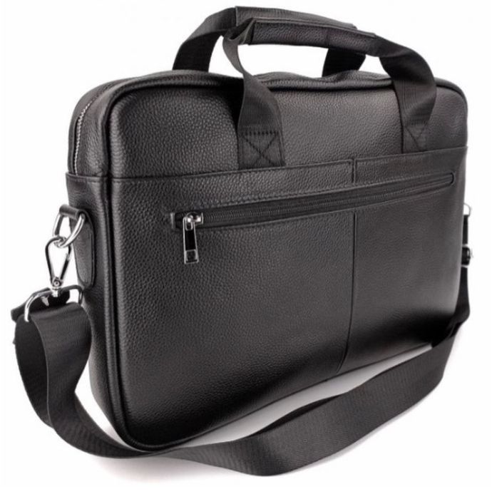 Якісна чоловіча шкіряна сумка- портфель, для ноутбука чи документів