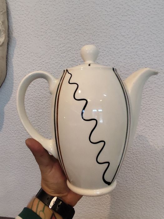 Dzbanek fajans koło new look vintage retro prl vintage