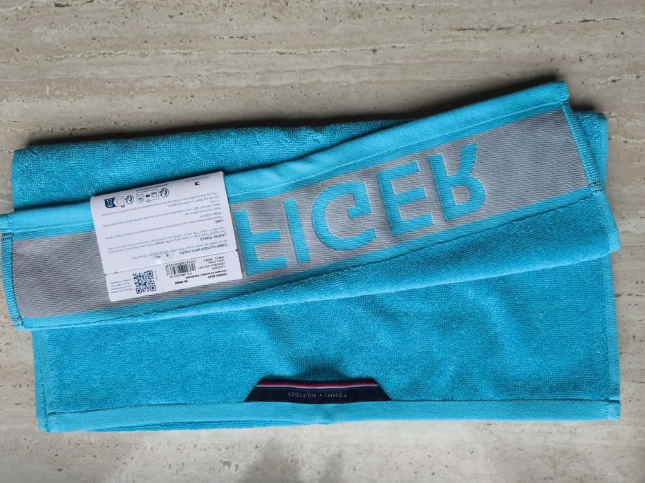 Ręczniki 2szt. Tommy Hilfiger 50/100 komplet turkusowy