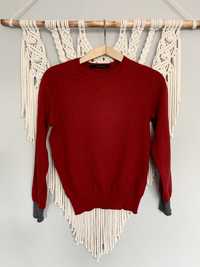 Calvin Klein S bordowy swetr oryginał