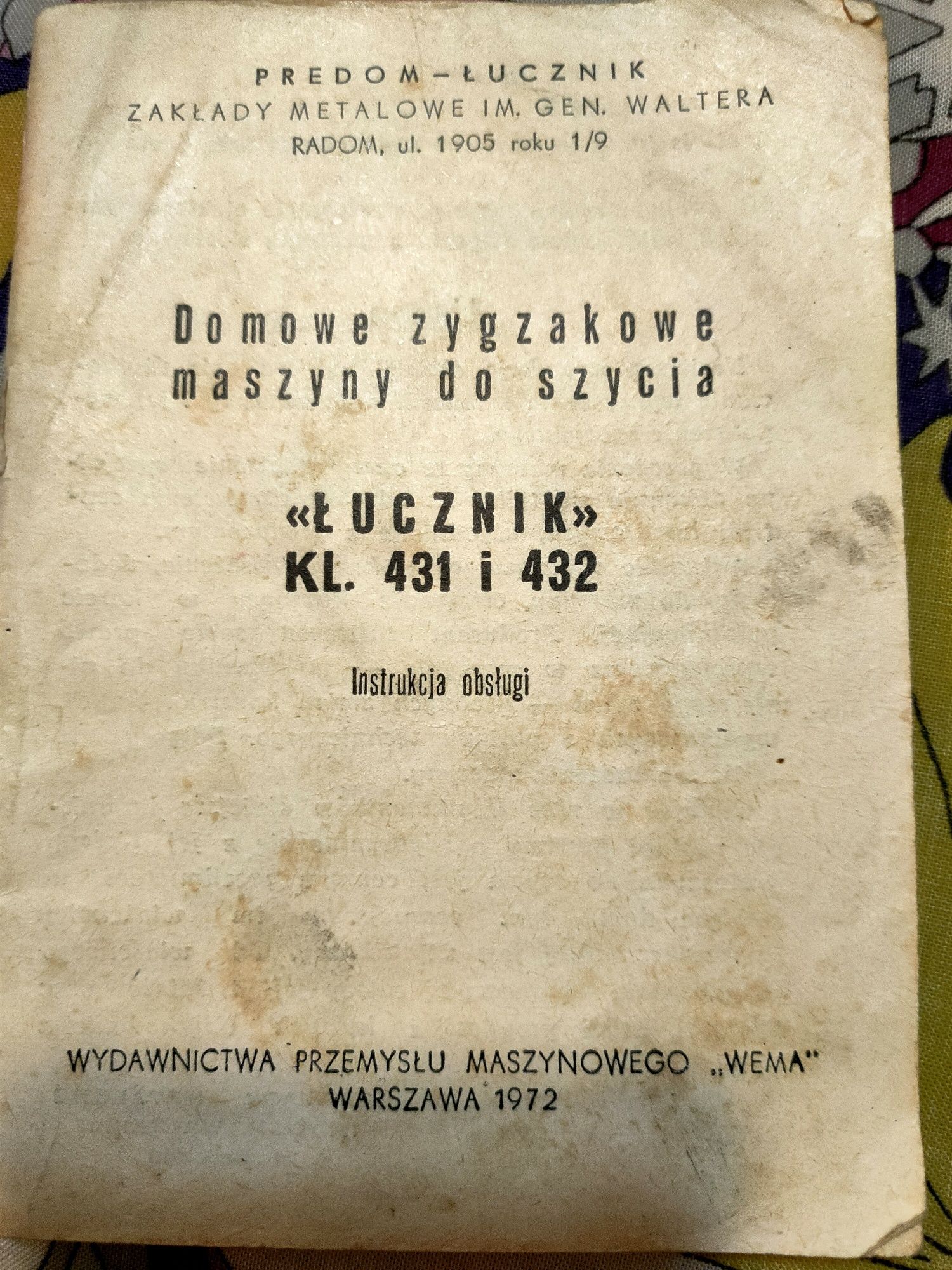 Maszyna do szycia Łucznik Predom KL. 431