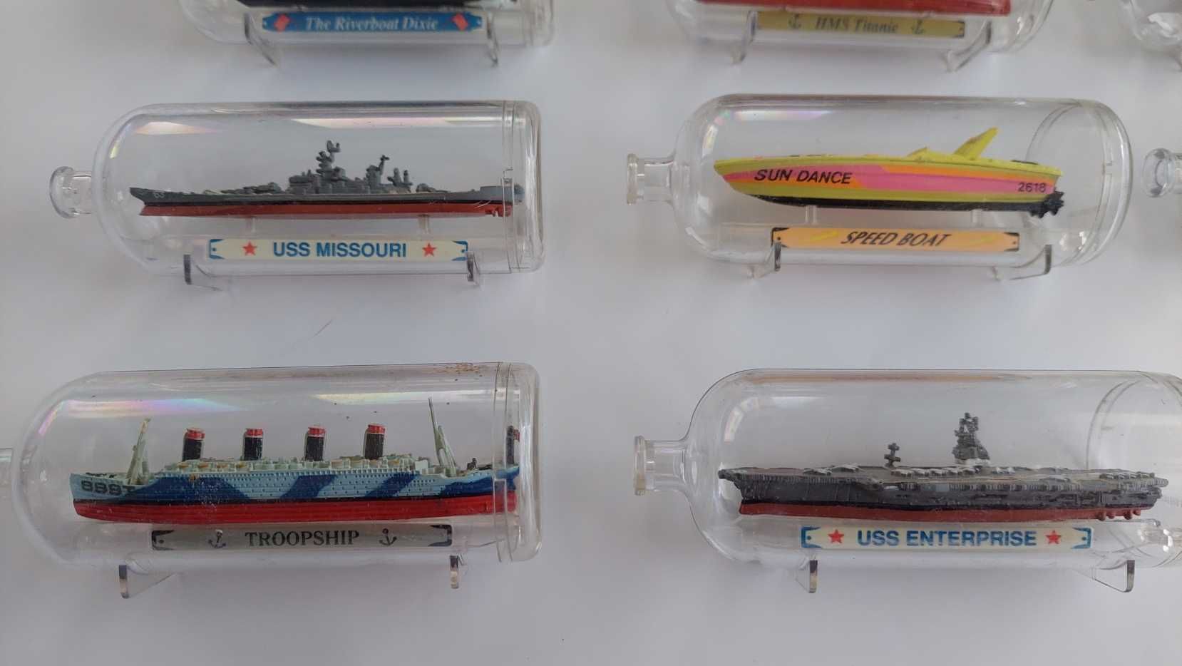 11 Barcos - Coleção Micro Machines Ship In A Bottle. Marca GALOOB