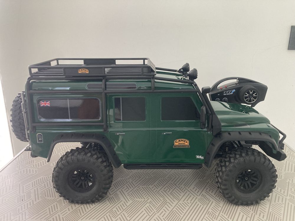 Rc Traxxas TRX-4 Land Rover Defender Clipless 1/10 Crawler gren NOVO