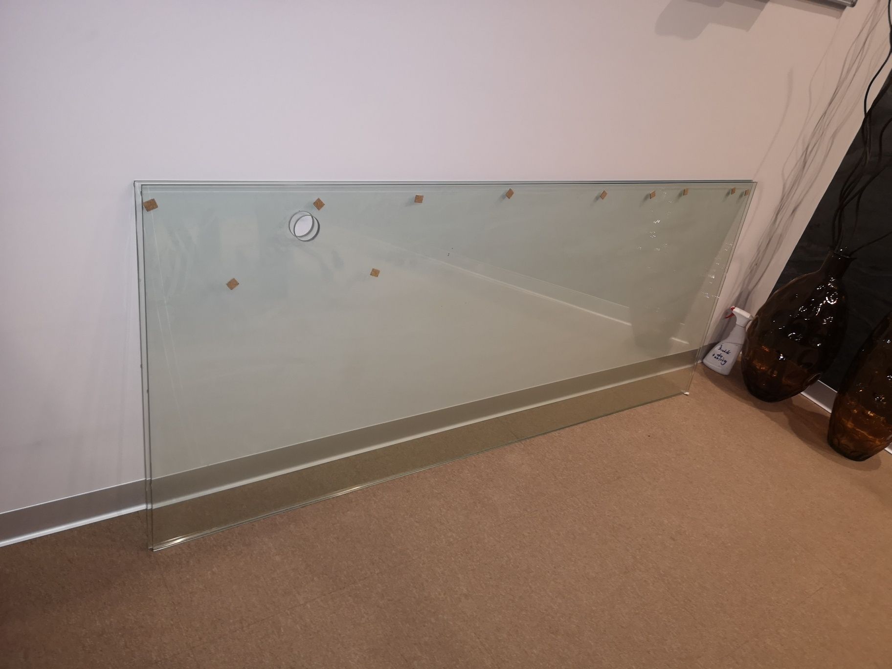 Szkło hartowane 8mm 180cmx75cm, blat biurka