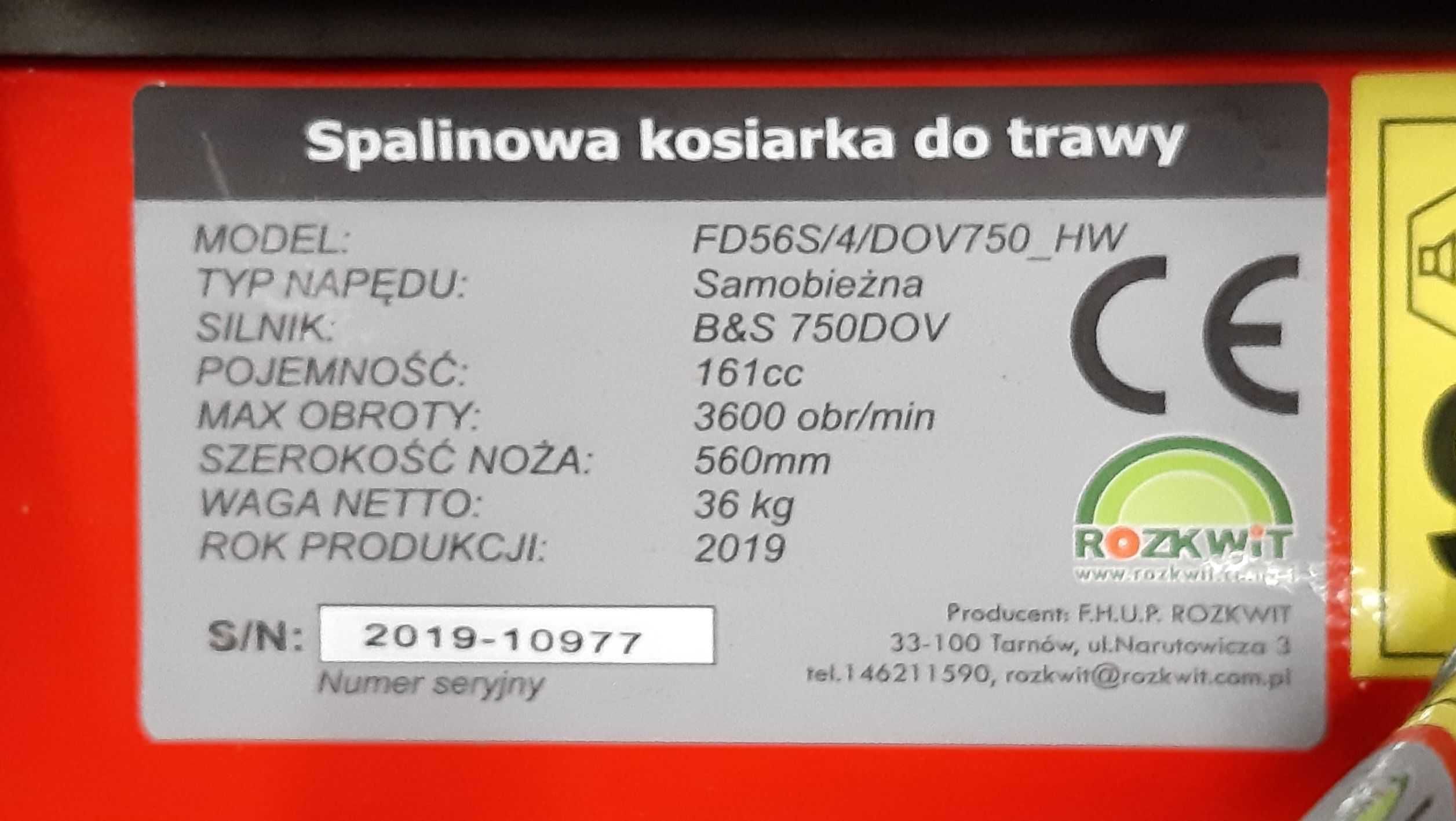 Kosiarka spalinowa z napędem MASTERCUT FD56S/4/DOV750_HW