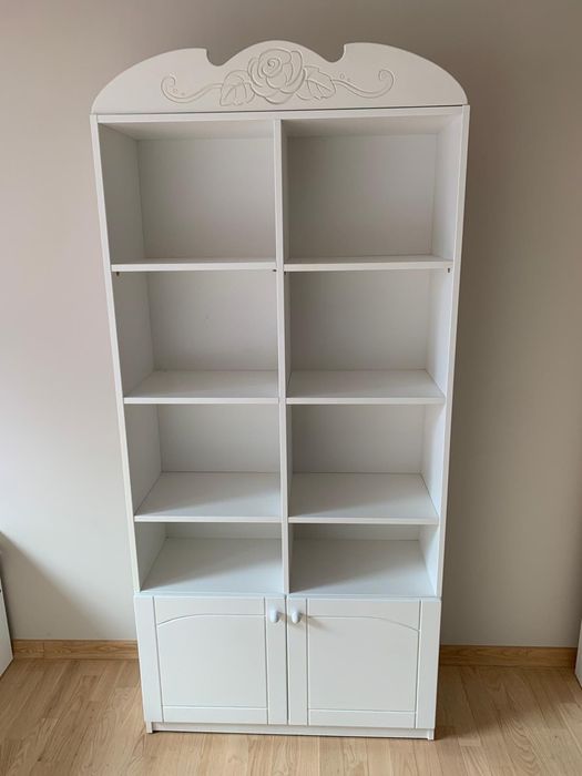 Meblik, Bianco fiori, regał, witryna