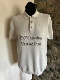Beżowa koszulka polo bluzka letnia Massimo Duttu rozmiar S/36