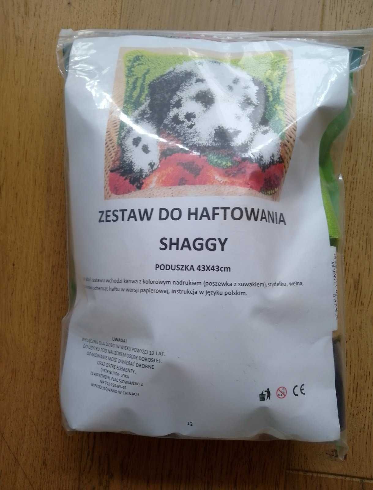 Zestaw do haftu poduszka shaggy kanwa  43 x 43 cm