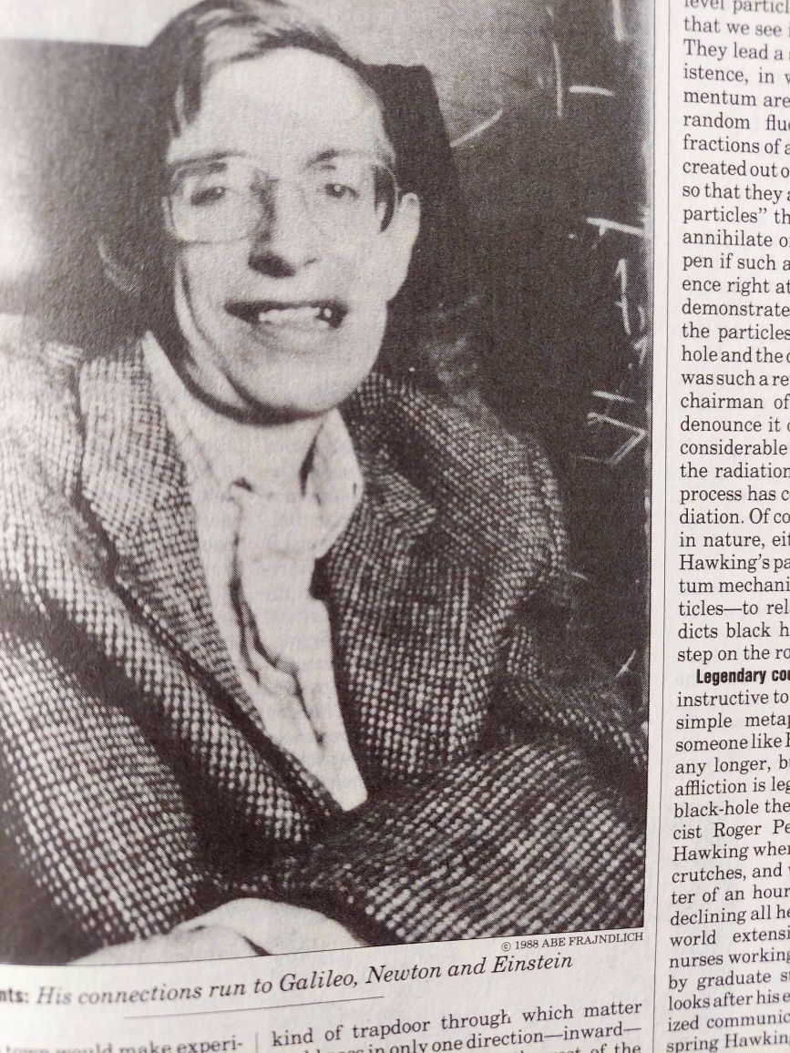 Stephen Hawking / Newsweek 1988