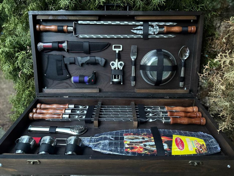 Шампура в кейсе на подарок мужчине мужу, куму, отцу, тестю