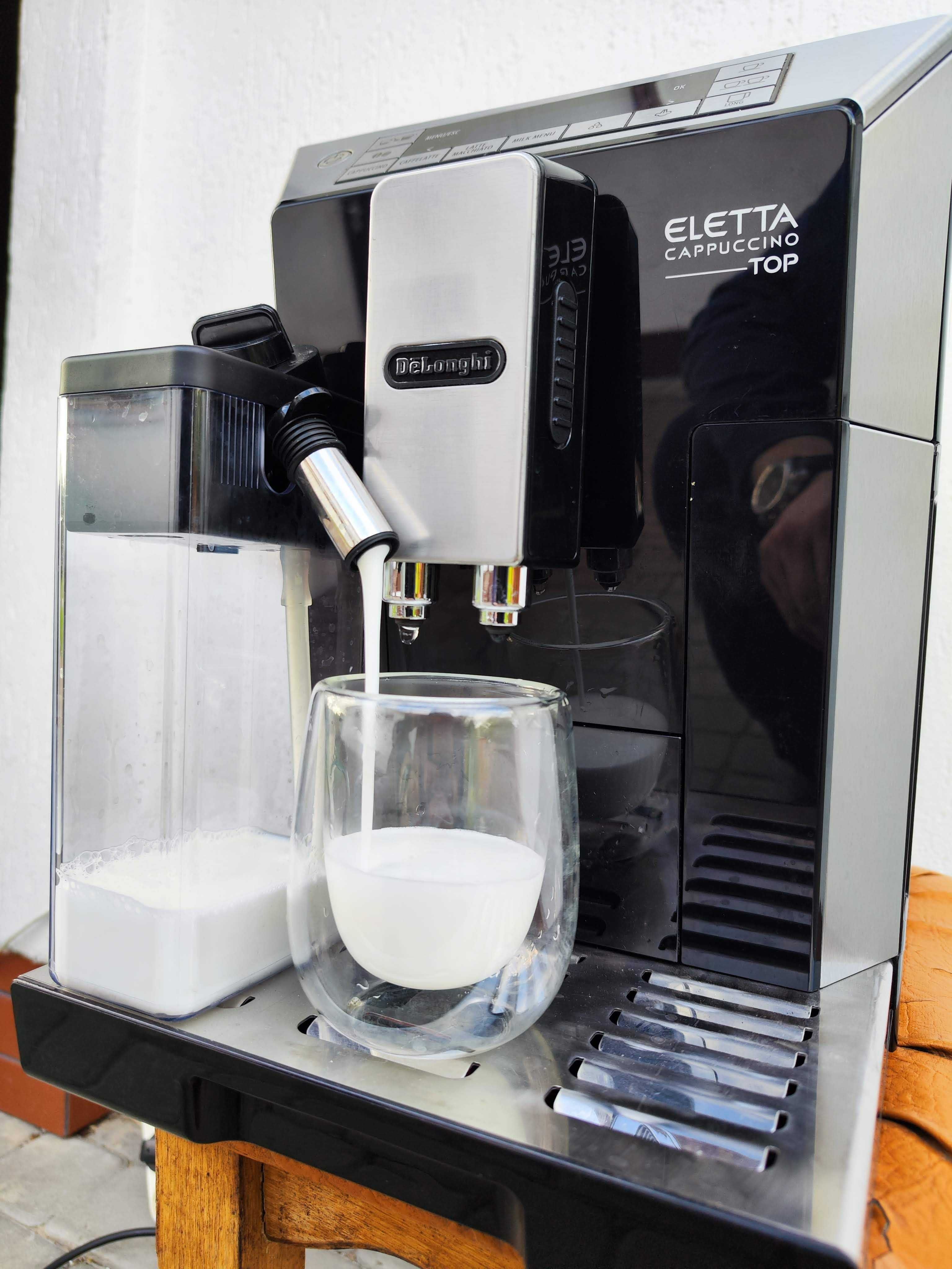 Кавомашина DeLonghi ECAM 45.366 B Eletta Cappuccino TOP новий молочник