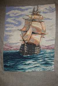 Фрагмент картины Айвазовского, смотр черноморского флота