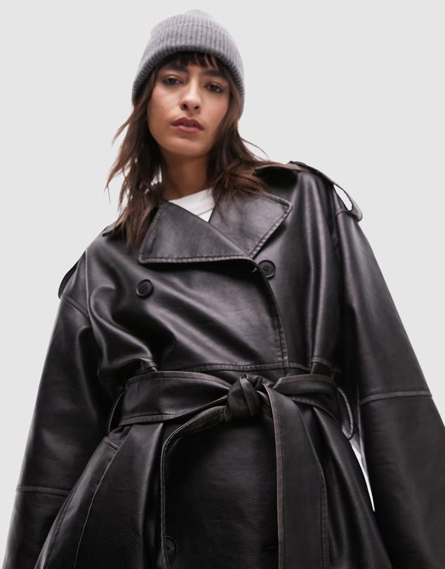 Тренч з ефектом потертості Topshop
