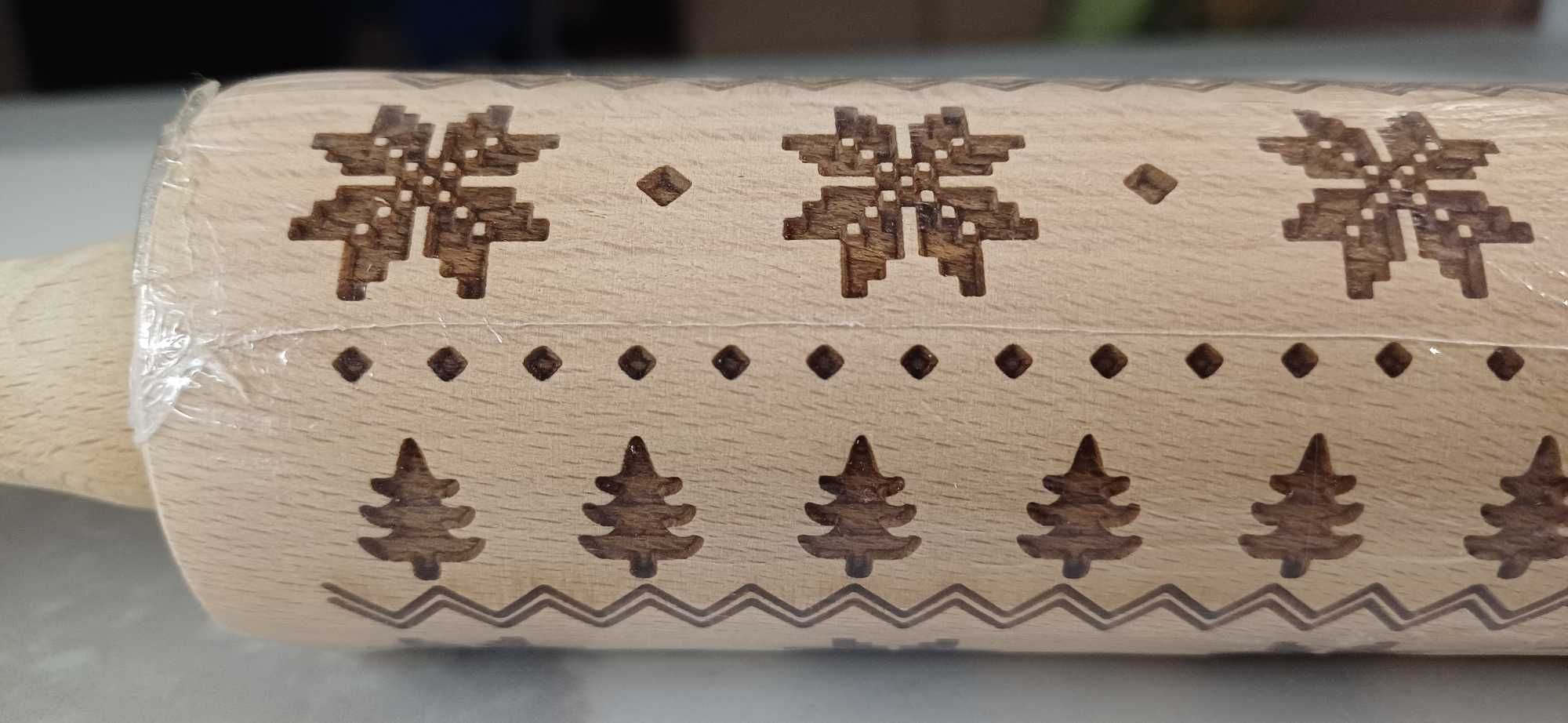 Nowy wałek świąteczny do ciastek, pierników, dł. 36 cm