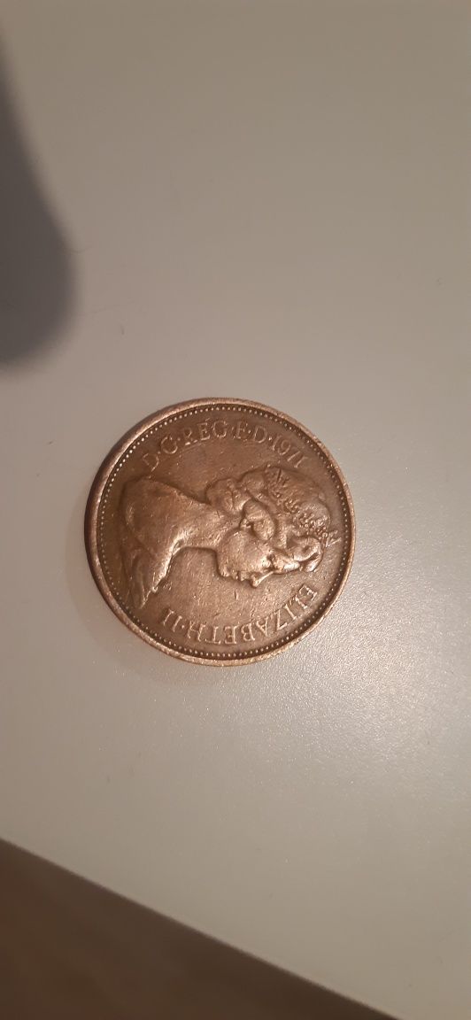 Moneta new pence 2 1971
