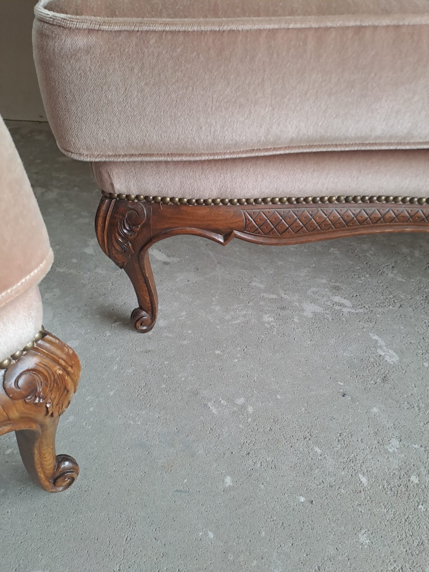 Sofa w stylu ludwikowskim fotele komplet wypoczynkowy