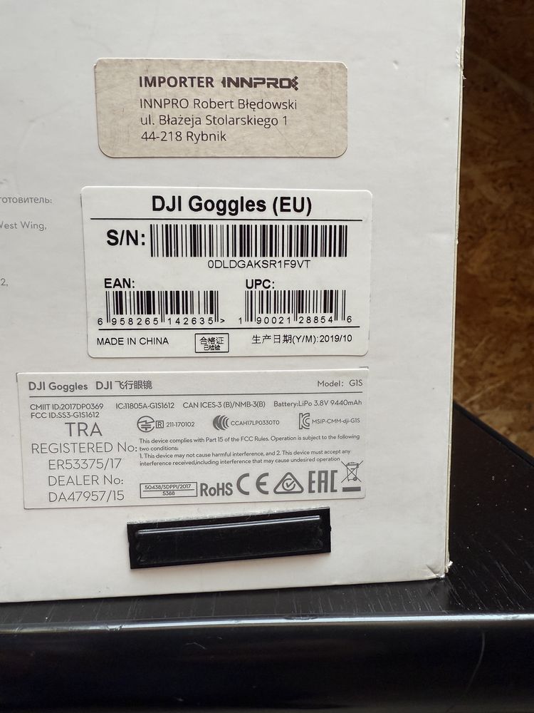 DJI Goggles, stan IDEALNY, jak NOWE, uzyte tylko 3 razy - POLECAM !!