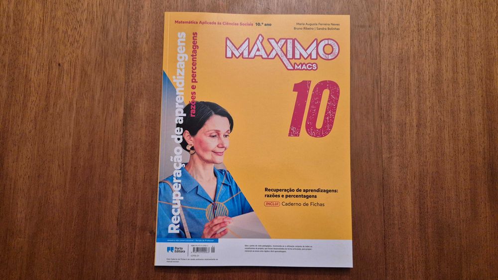 Vendo Dossier do Professor e Manual de MACS "MÁXIMO" 10ºAno - NOVO!