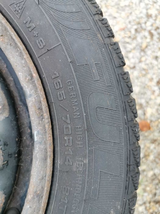 felgi z oponami 5x100 165/70r14 zima Vw seat skoda audi