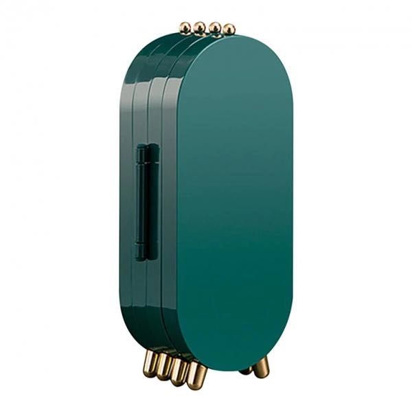 Шкатулка для хранения ювелирных украшений CX-9001 Зеленая, Белая