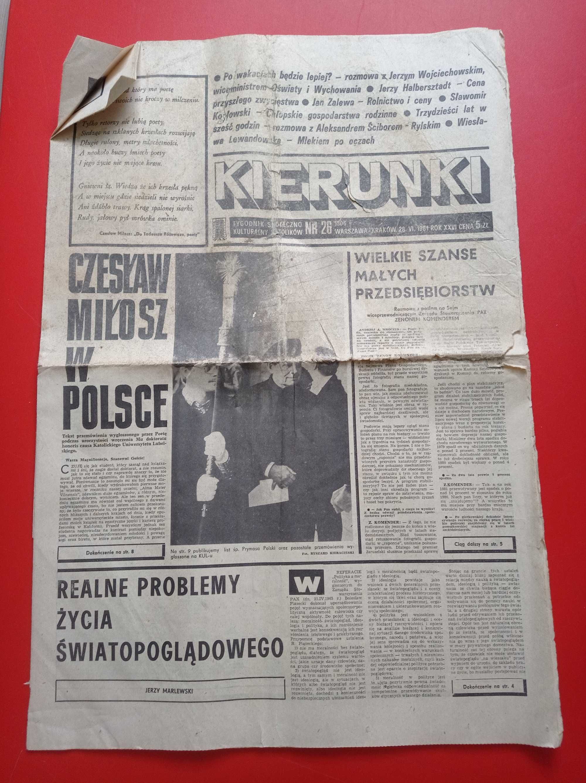 Kierunki tygodnik nr 26 / 1981; 28 czerwca 1981