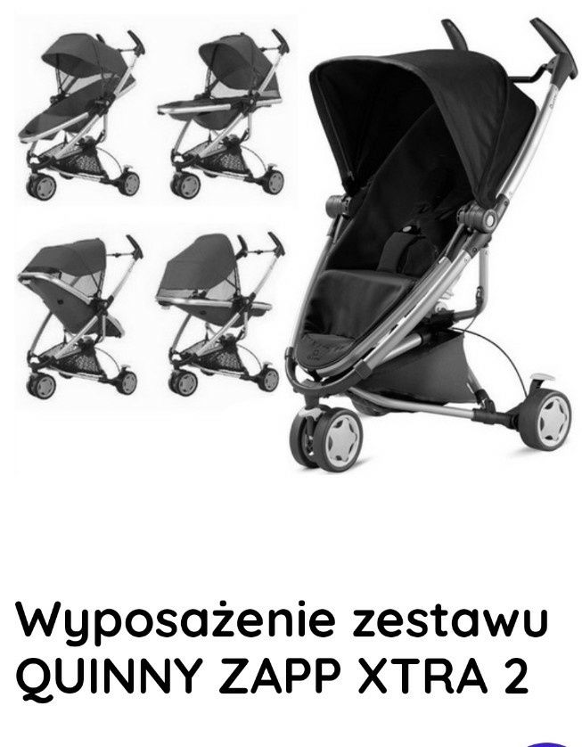 Wozek spacerowy quinny  zapp xtra 2+ folia gratis